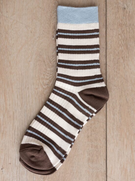 Myla Blue Striped Socks