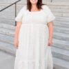 Abbie White Embroidered Dress