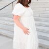 Abbie White Embroidered Dress