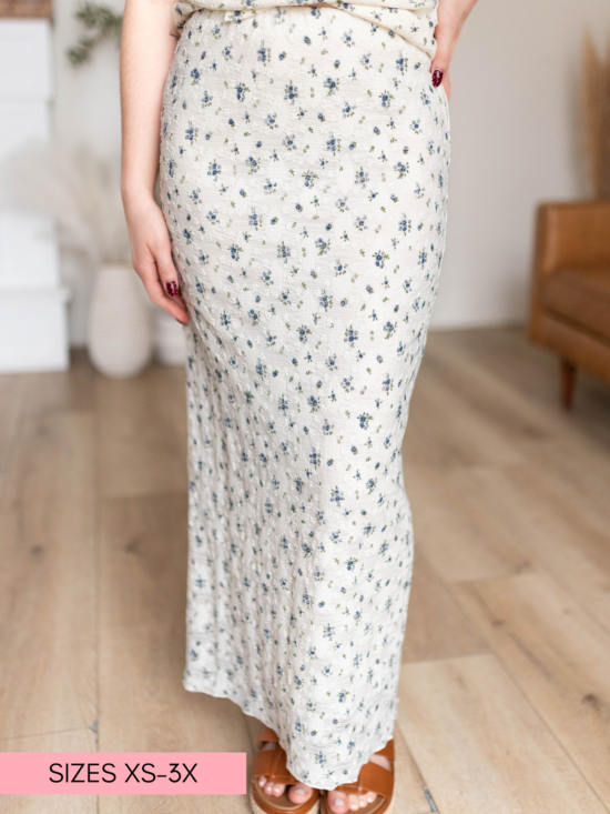Abby Ivory Floral Skirt