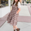 Abigail Plaid Overall Dress