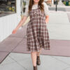 Abigail Plaid Overall Dress