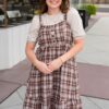 Abigail Plaid Overall Dress
