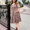 Abigail Plaid Overall Dress