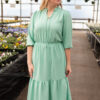 Ada Mint Tiered Dress