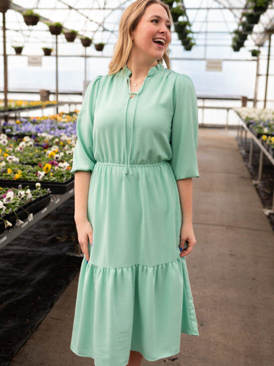 Ada Mint Tiered Dress