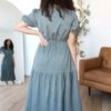 Addee Olive Tiered Dress