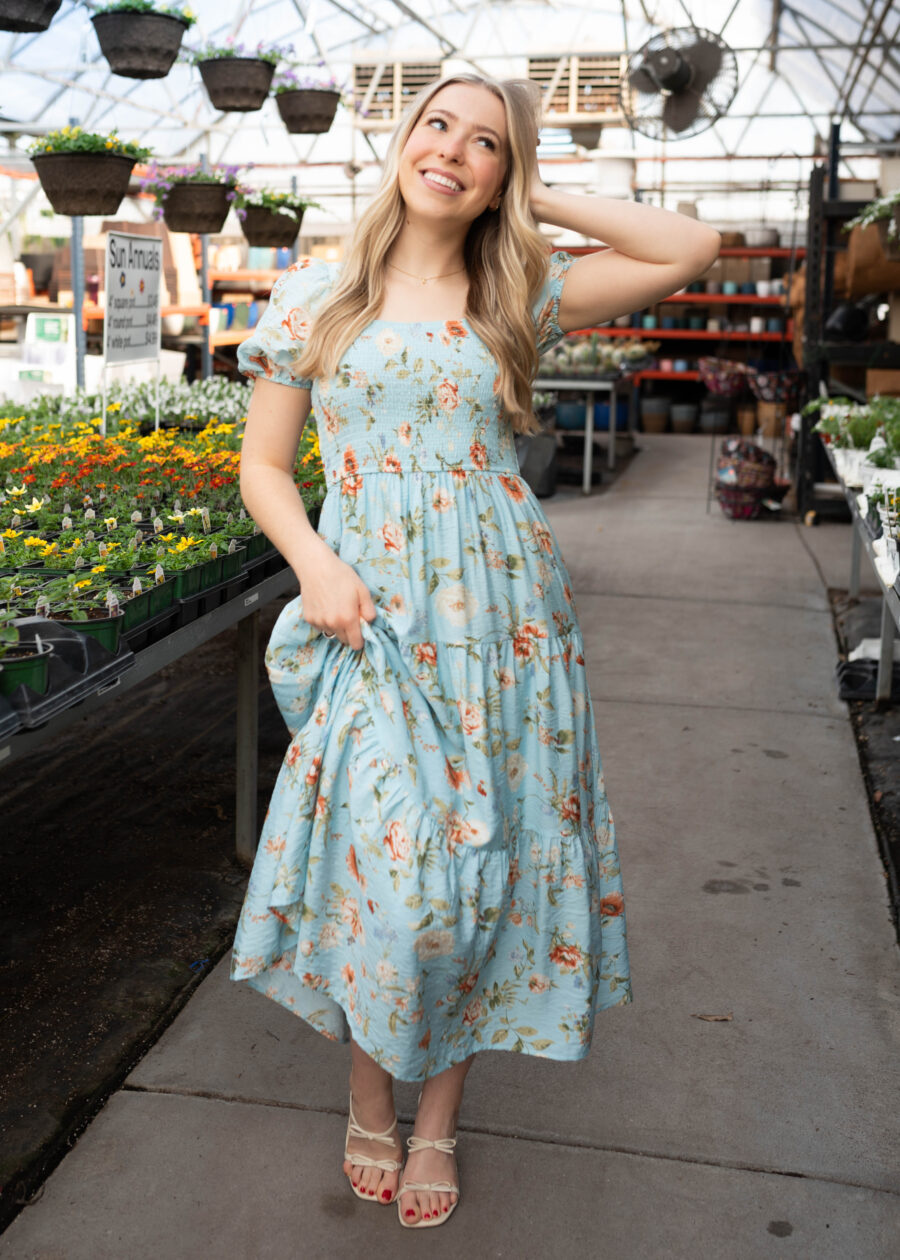 Addilynn Blue Floral Dress