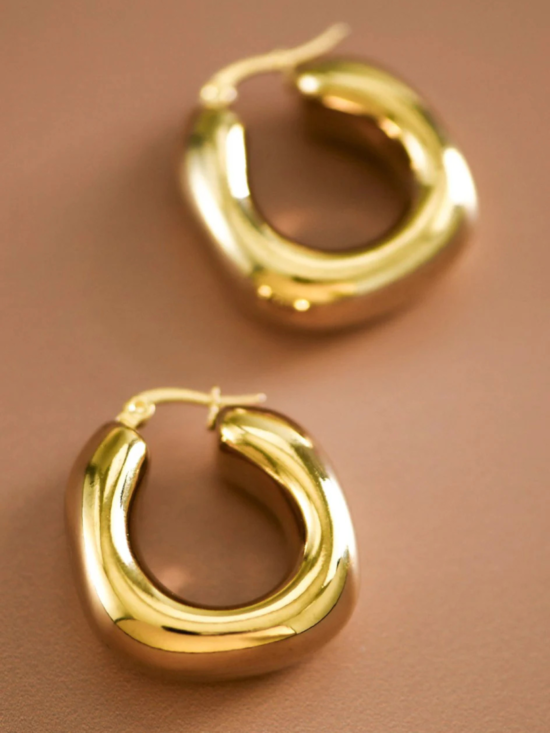 Adeline 18K Gold Hoop Earrings