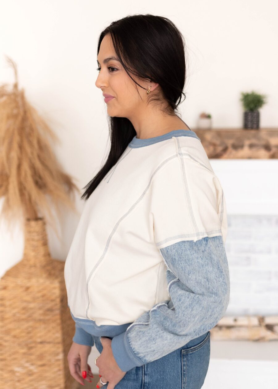 AlainaTwoToneDenimPullover_DSC4509.jpg Alaina Two Tone Denim Pullover