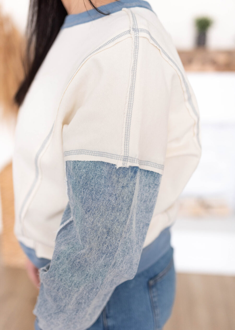 AlainaTwoToneDenimPullover_DSC4512.jpg Alaina Two Tone Denim Pullover