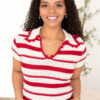 Alicia Red Knit Sweater Vest