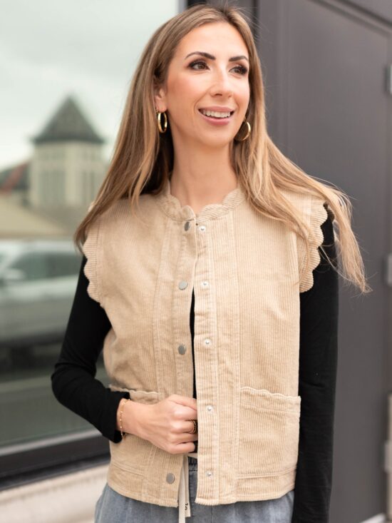 Allison Corduroy Cardigan Vest