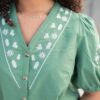 Amber Green Embroidered Top