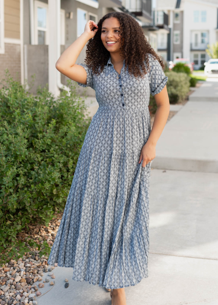 AmberlyNavyPatternTieredDress6.png Amberly Navy Pattern Tiered Dress