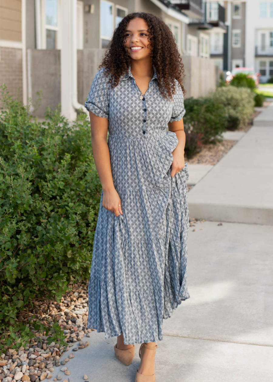 AmberlyNavyPatternTieredDress7.png Amberly Navy Pattern Tiered Dress