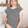 AngelaBlackStripedTop.png Angela Black Striped Top