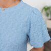 Annalie Blue Textured Top