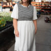 Annika White Striped Dress