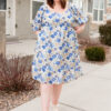 Ansley Blue Floral Dress