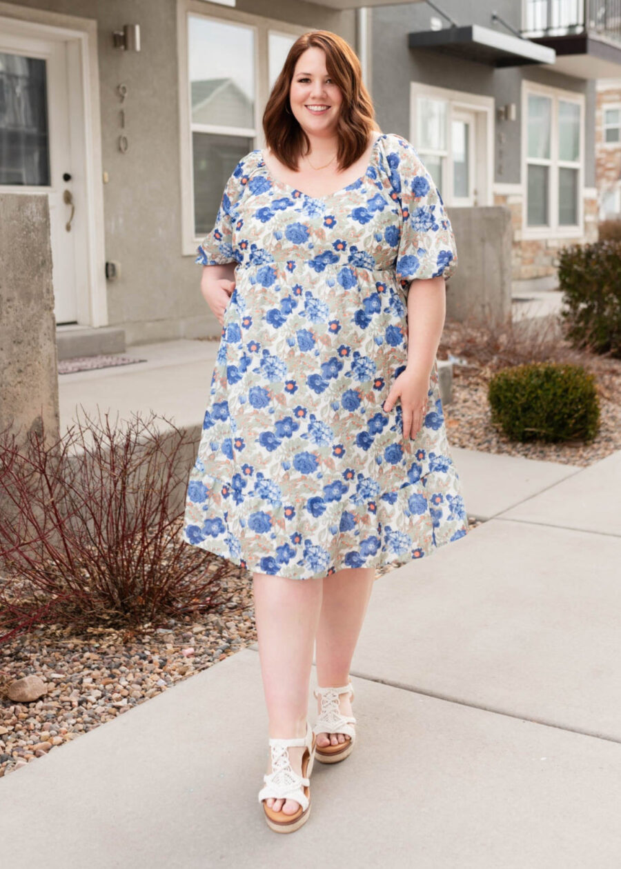 Ansley Blue Floral Dress