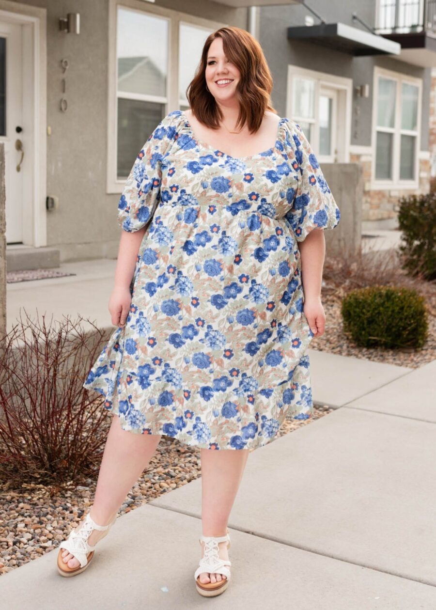 Ansley Blue Floral Dress