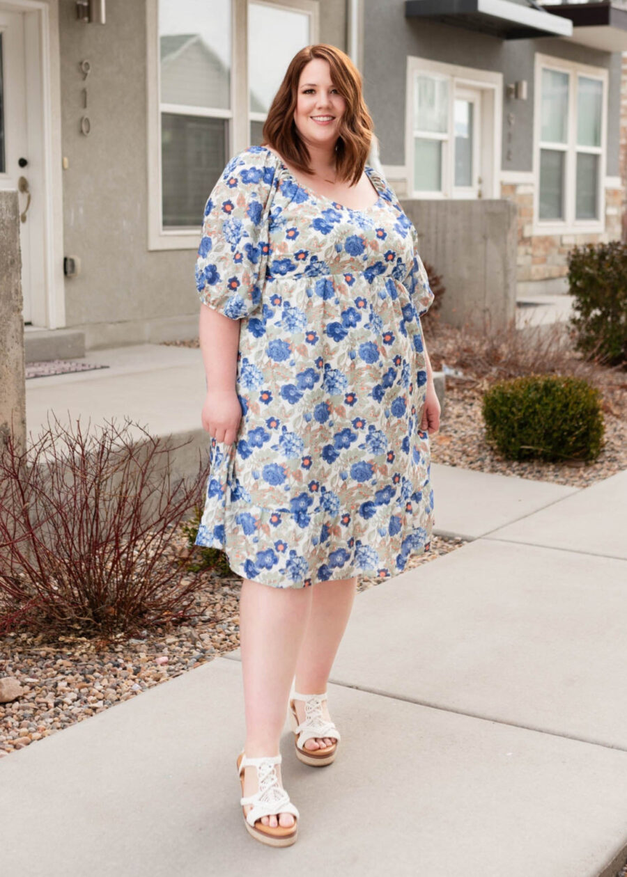 Ansley Blue Floral Dress
