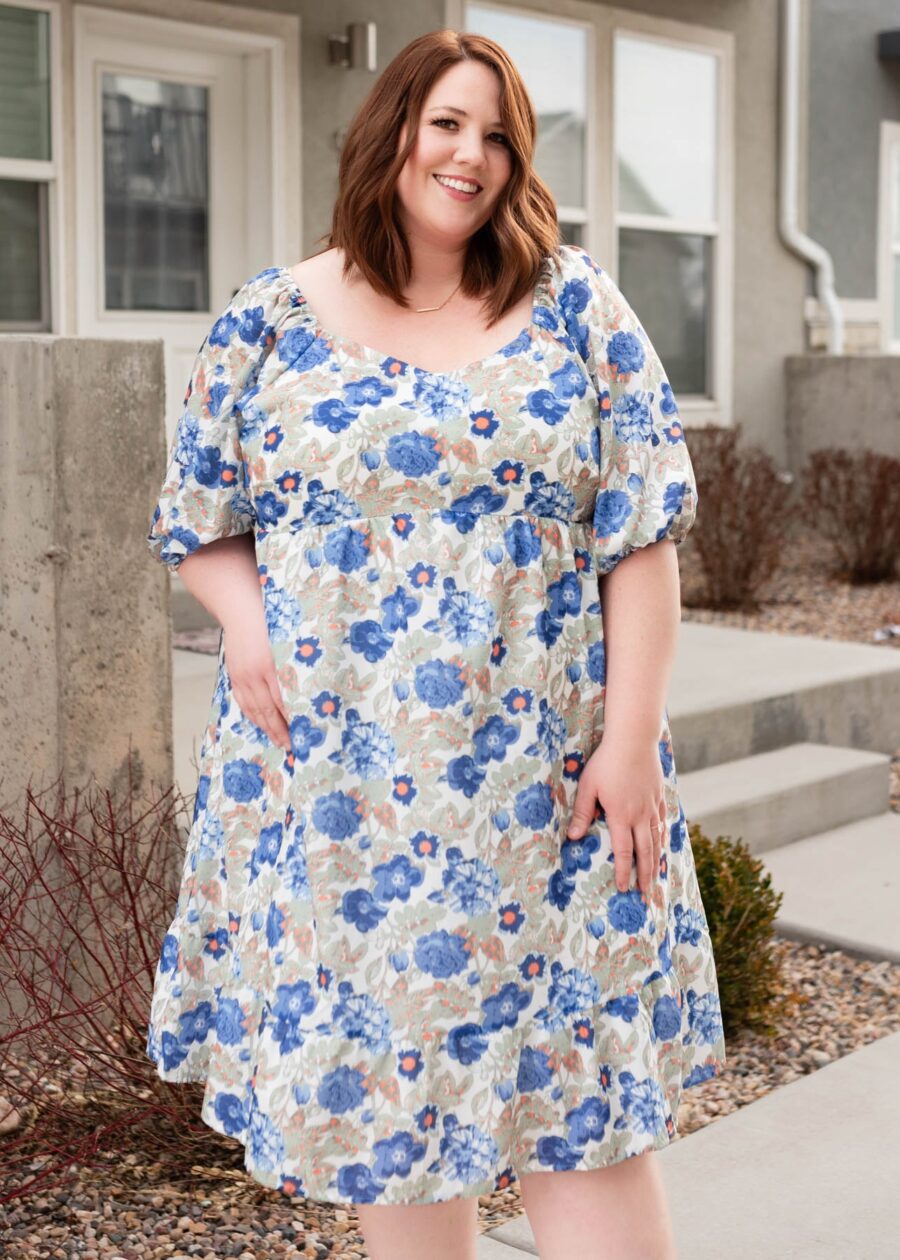Ansley Blue Floral Dress