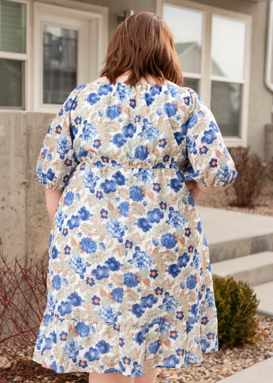 Ansley Blue Floral Dress
