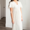 Arabella Cream Sheer Ruffle Dress