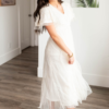Arabella Cream Sheer Ruffle Dress