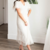 Arabella Cream Sheer Ruffle Dress