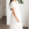 Arabella Cream Sheer Ruffle Dress