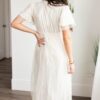 Arabella Cream Sheer Ruffle Dress