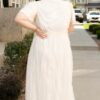 Arabella Cream Sheer Ruffle Dress