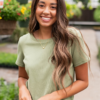 Ari Sage Ribbed Top