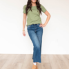 Ari Sage Ribbed Top