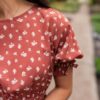 Ashlyn Brick Floral Dress