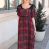 Aubrey Red Plaid Bow Dress