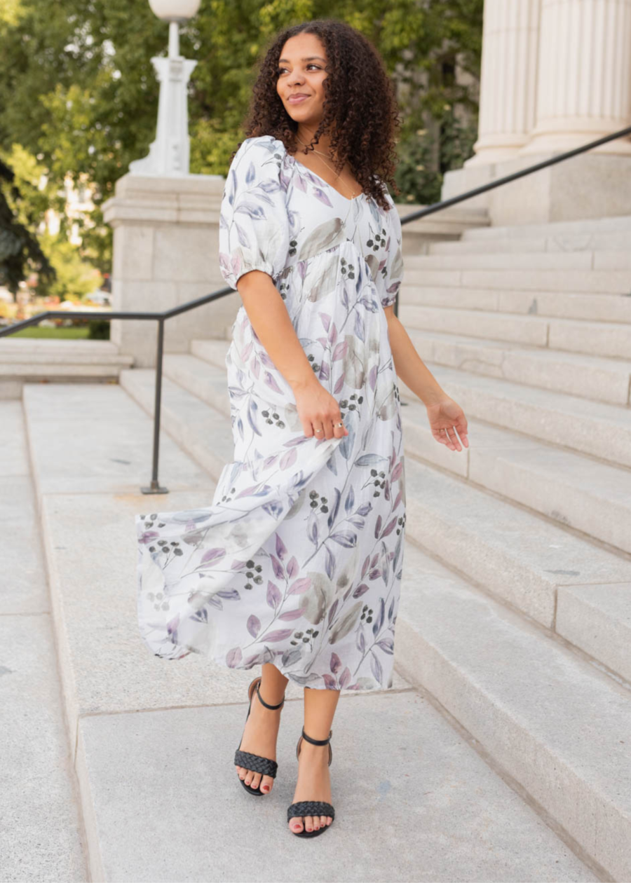 Audrie Lavender Floral Dress