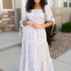 Azalea Lavender Floral Dress
