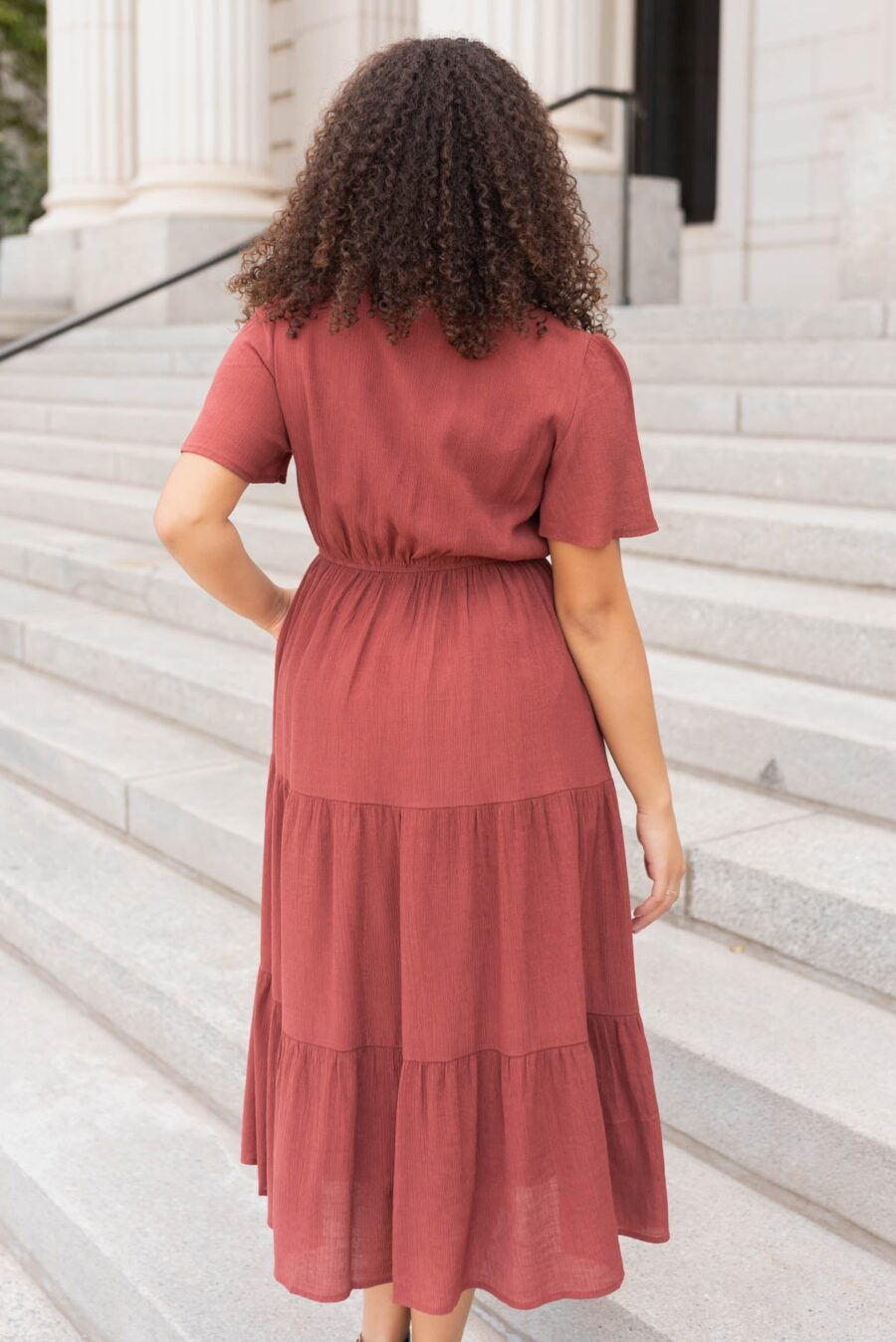 BeccaTerracottaTieredWrapDress_DSC3810.jpg Becca Terracotta Tiered Wrap Dress