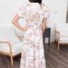 Brea Beige Tiered Pattern Dress