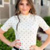 BrendieCreamPolkaDotRibbedTop.png Brendie Cream Polka Dot Ribbed Top