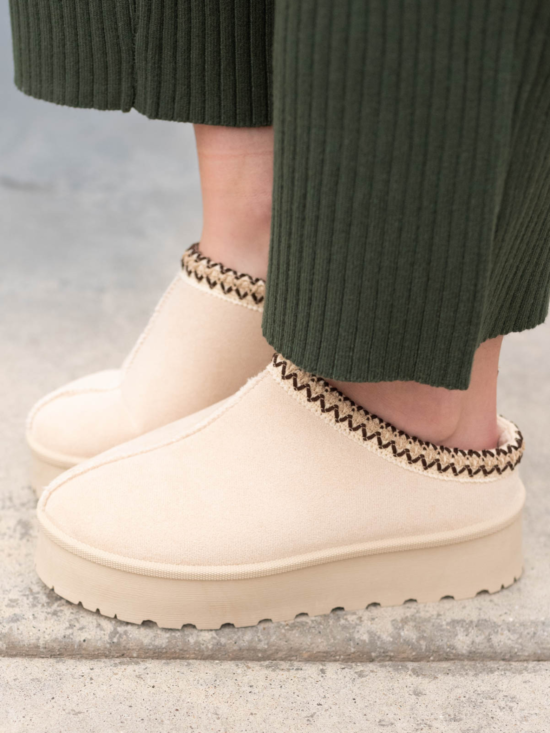 Brixley Beige Suede Clog
