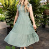 Brylee Sage Smocked Dress