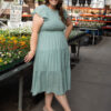 Brylee Sage Smocked Dress