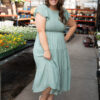 Brylee Sage Smocked Dress