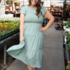 Brylee Sage Smocked Dress