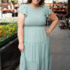 Brylee Sage Smocked Dress